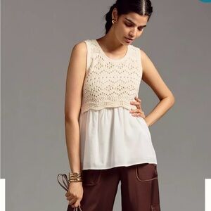 NWT Anthropologie Layered Sweater Tank